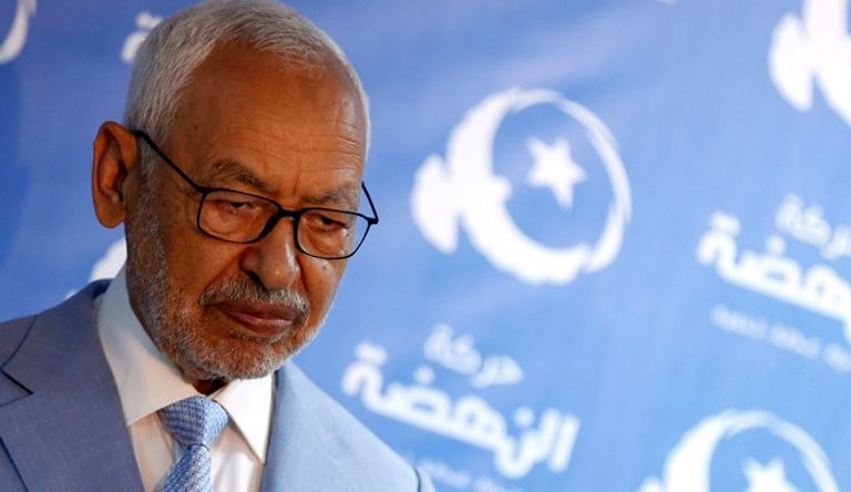 راشد الغنوشي زعيم حركة النهضة الإخوانية في تونس- أرشيفية لقاء سابق يجمع نبيل القروي وراشد الغنوشي - أرشيفية