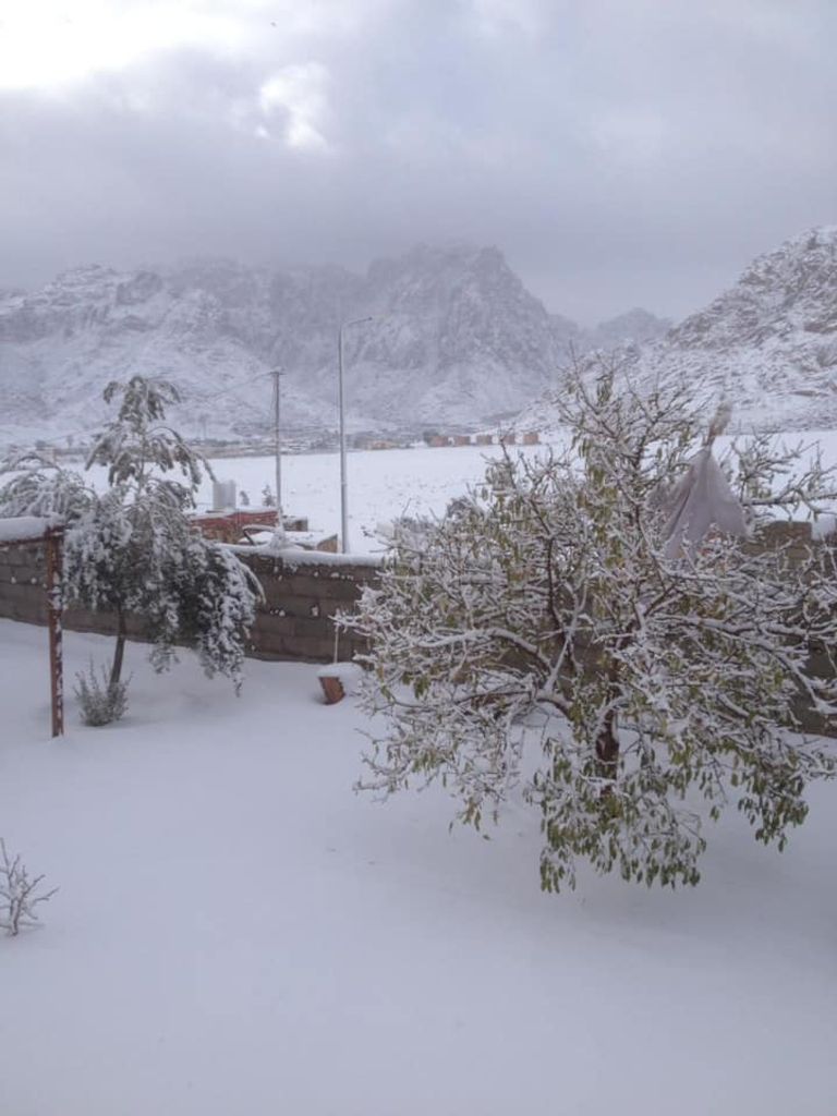 محمية سانت كاترين مغطاة بالثلوج