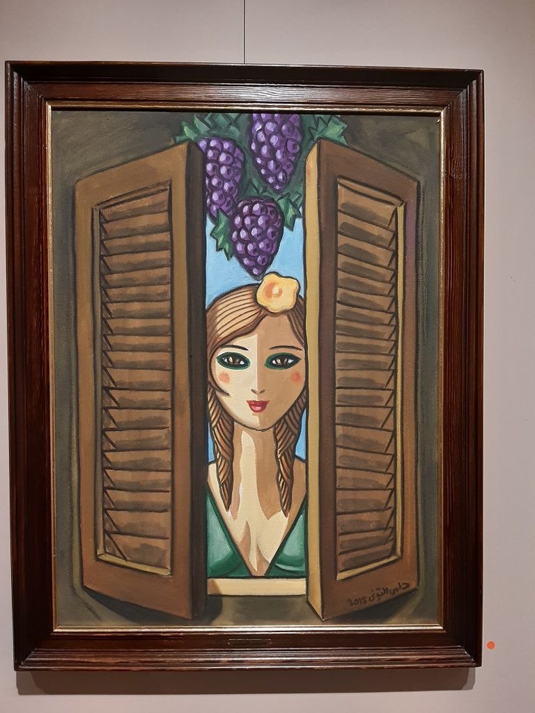 من لوحات معرض الفنان حلمي التوني