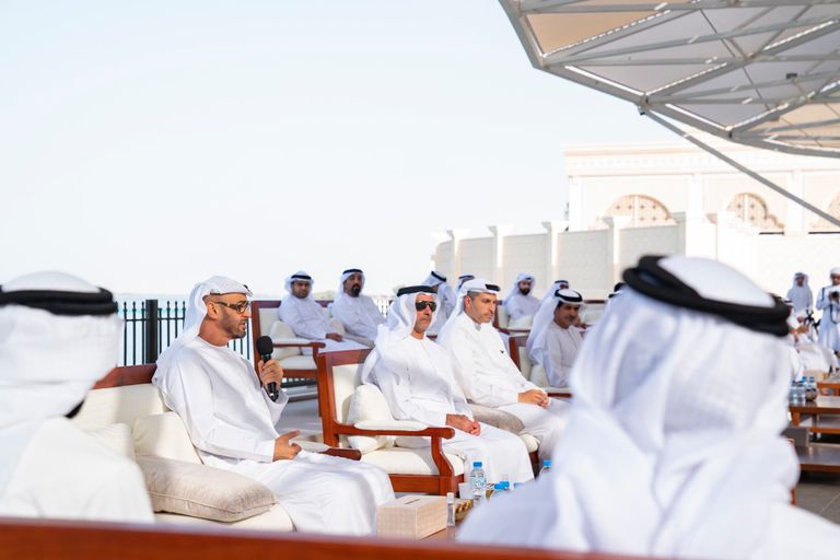 الشيخ محمد بن راشد آل مكتوم والشيخ محمد بن زايد آل نهيان