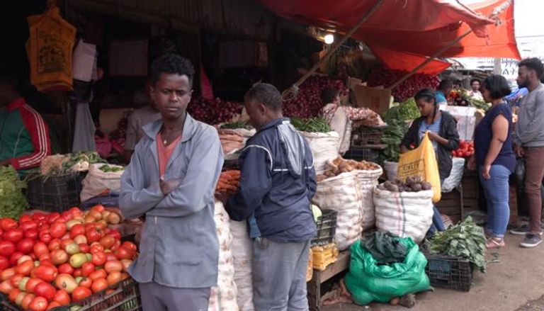 سوق شولا وسط العاصمة الإثيوبية 