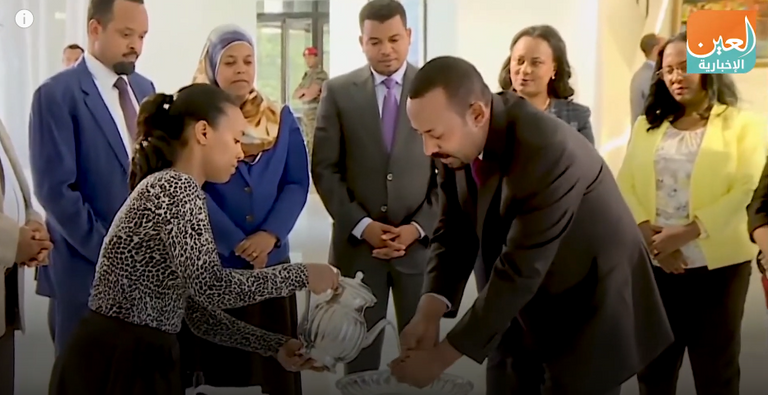 جانب من حملة غسل اليدين في إثيوبيا لمكافحة كورونا