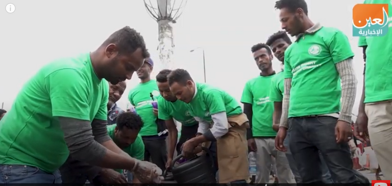 جانب من حملة غسل اليدين في إثيوبيا لمكافحة كورونا