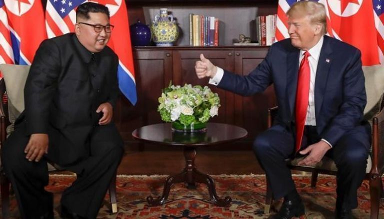 الرئيس الأمريكي دونالد ترامب ورئيس كوريا الشمالية كيم جونج أون- أرشيفية
