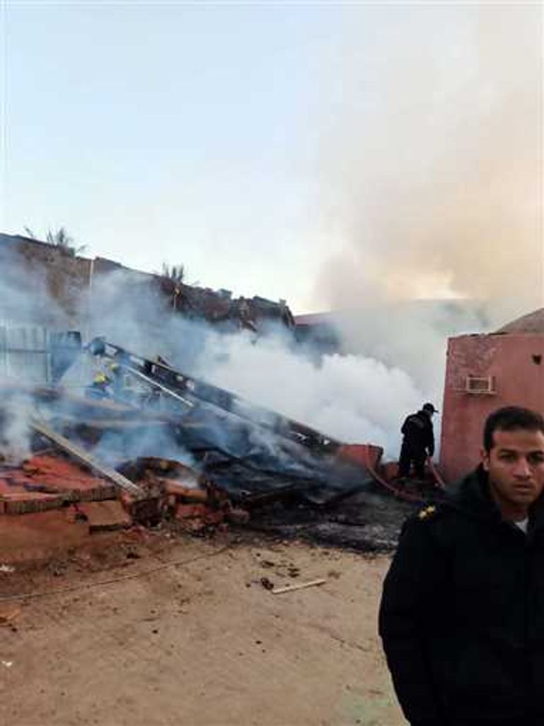 احتراق موقع تصوير مسلسل "النهاية" الذي يلعب بطولته يوسف الشريف بأحد استوديوهات منطقة الهرم، في محافظة الجيزة المصرية يوسف الشريف