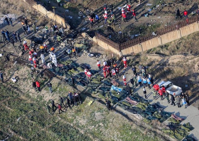 حطام الطائرة الأوكرانية المنكوبة - أرشيفية