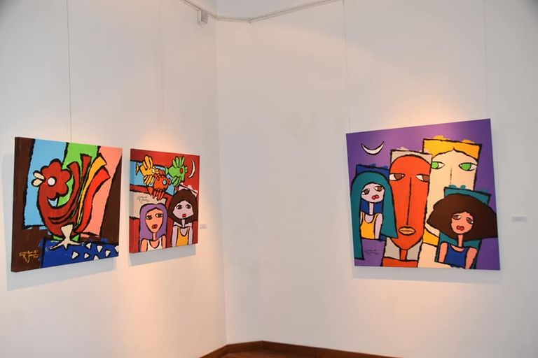 أحد أعمال معرض "أحلام الطيور"