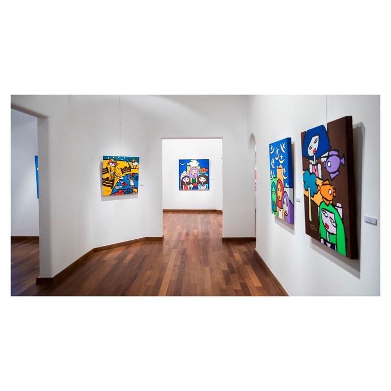 أحد أعمال معرض "أحلام الطيور"