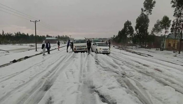 الثلوج تغطي الطرق في إقليم أوروميا الإثيوبي