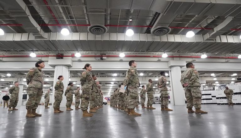 الحرس الوطني الأمريكي في مانهاتن داخل مستشفى ميداني