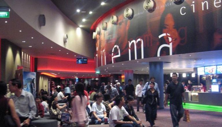 إحدى دور العرض السينمائي في سنغافورة