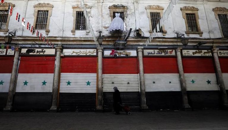 سوق الحميدية بدمشق أغلق أبوابه في إطار جهود احتواء فيروس كورونا في سوريا