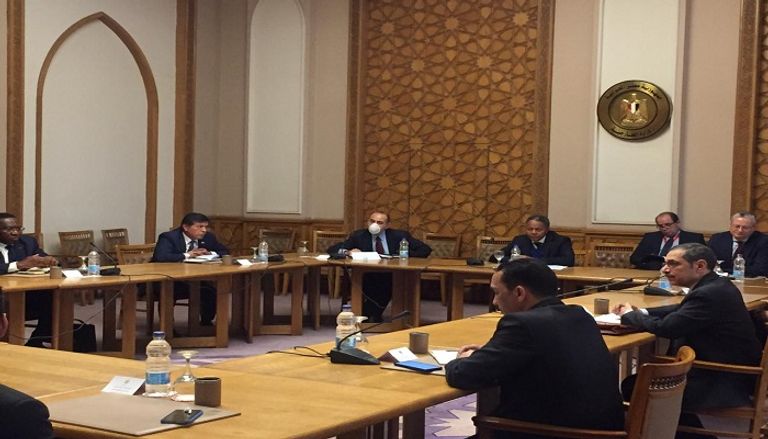 جانب من الاجتماع بمقر الخارجية المصرية 