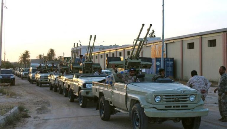قوات تابعة لحكومة الوفاق الإخوانية في مصراتة - رويترز