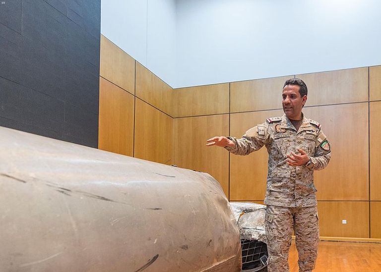 العقيد تركي المالكي خلال حديثه لوسائل إعلام سعودية