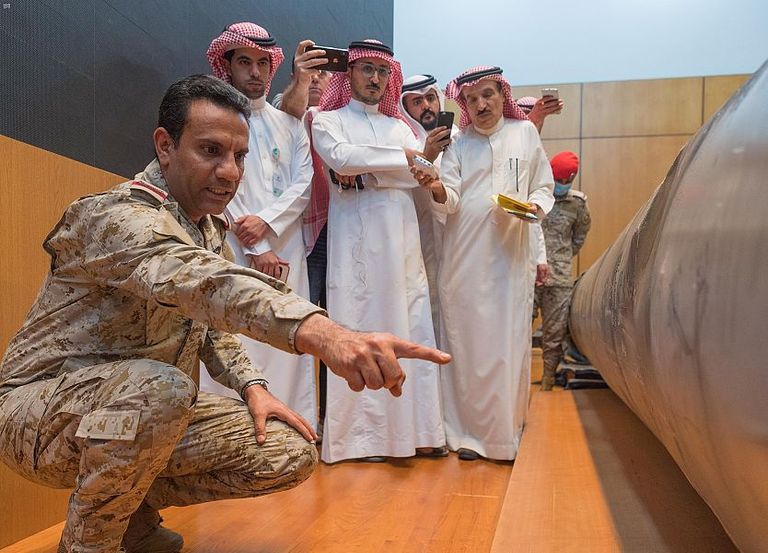 العقيد تركي المالكي خلال حديثه لوسائل إعلام سعودية