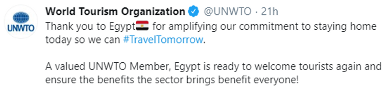 رسالة مصر عبر أهرامات الجيزة ضد كورونا