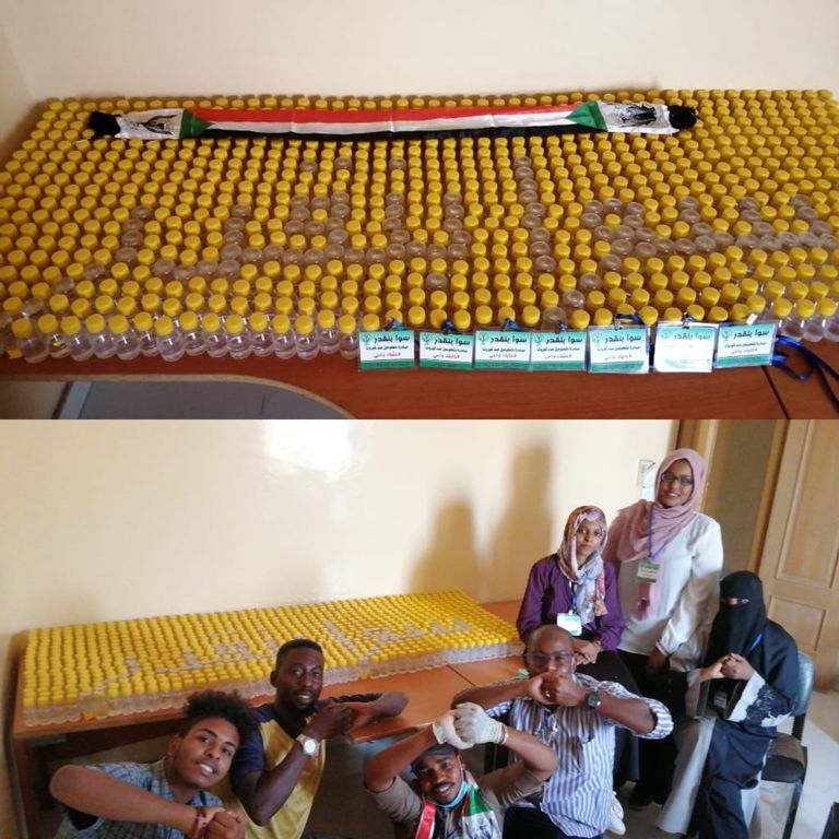 جرافيتي للتوعية من كورونا في السودان