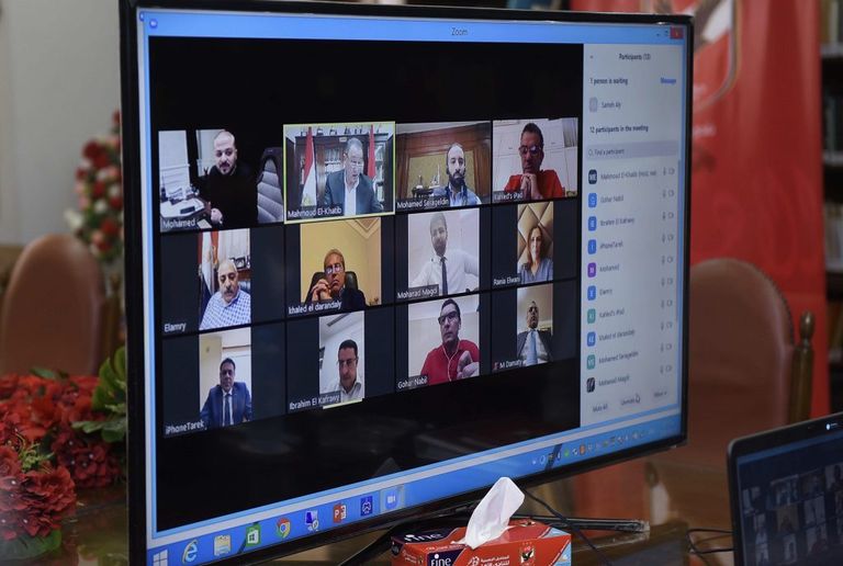 اجتماع مجلس إدارة الأهلي المصري محمود الخطيب