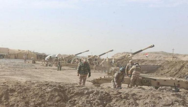 قصف مدفعي للجيش العراقي على مواقع داعش - أرشيفية
