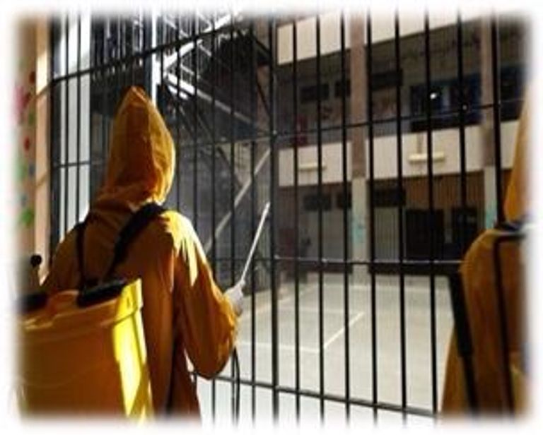 تعقيم وتطهير السجون بمصر