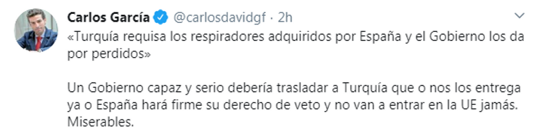 شحنة الأجهزة الإسبانية القادمة من الصين التي تحتجزها تركيا