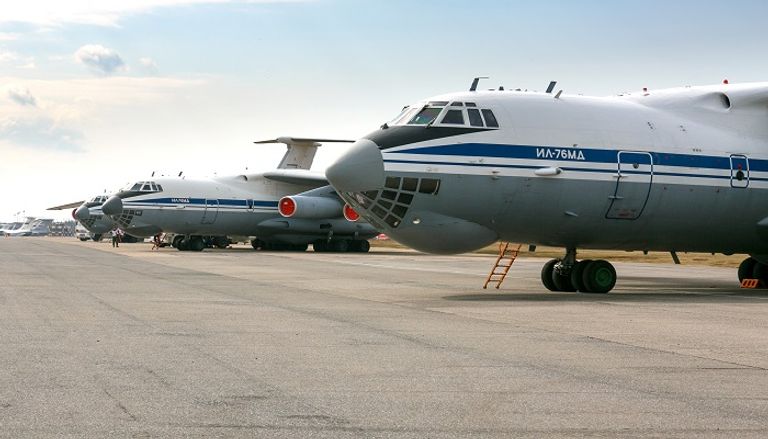 طائرات المساعدات الطبية الروسية المتجهة إلى صربيا - رويترز  طائرة المساعدات الطبية الروسية المتجهة إلى صربيا - رويترز