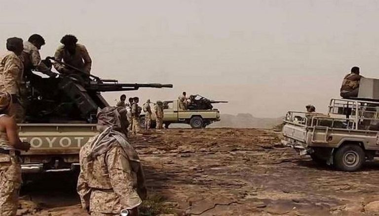 عناصر من الجيش اليمني خلال معركة سابقة مع مليشيات الحوثي
