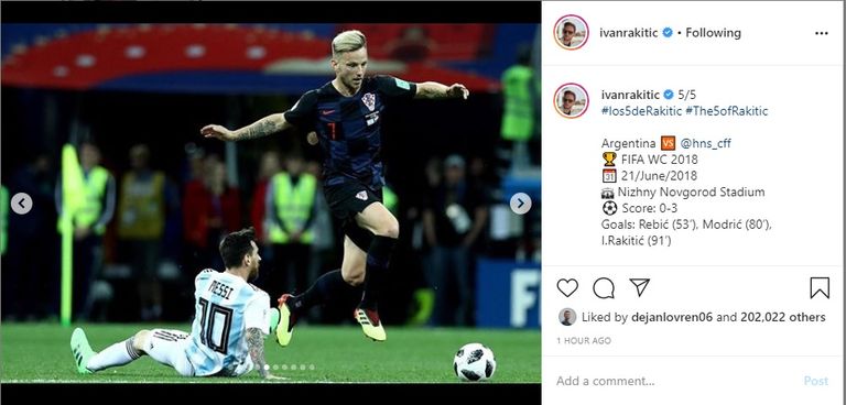 راكيتيتش مع ليونيل ميسي