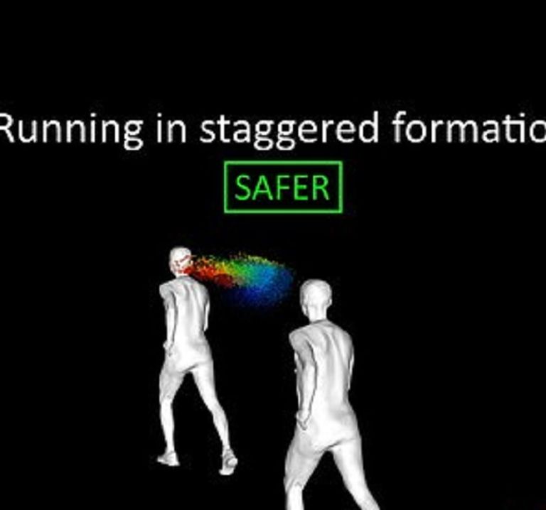 محاكاة توضح الطريقة الصحيحة للركض وتجنب الإصابة بكورونا