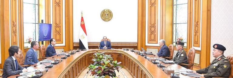 الرئيس المصري خلال الاجتماع