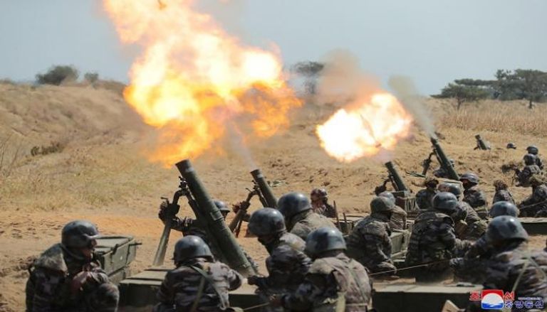 جانب من التدريبات العسكرية في كوريا الشمالية - رويترز 