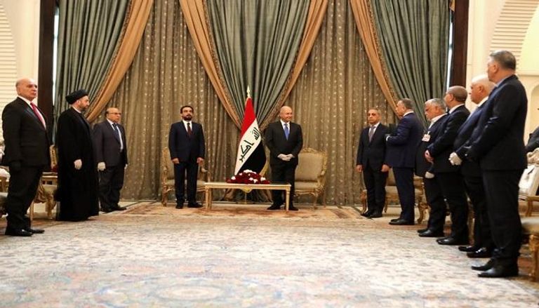 الكاظمي خلال تكليفه من قبل الرئيس العراقي