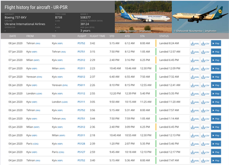 حطام الطائرة الأوكرانية التي أسقطتها إيران - أرشيفية