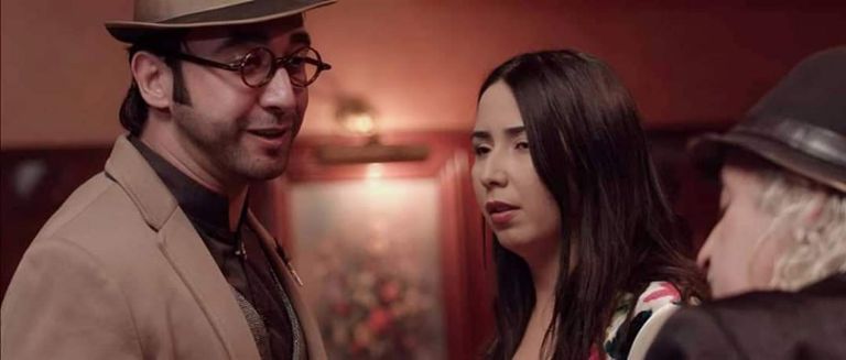 سلمى حبيبي في كواليس أحد الأفلام