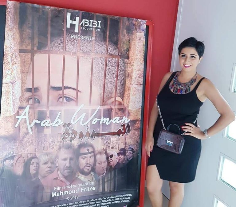 سلمى حبيبي في كواليس أحد الأفلام