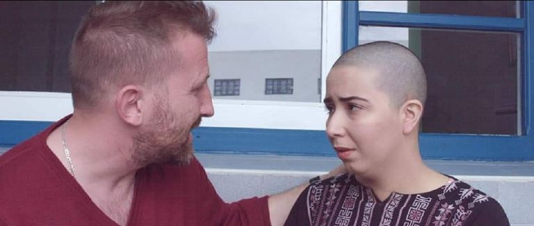 سلمى حبيبي في كواليس أحد الأفلام