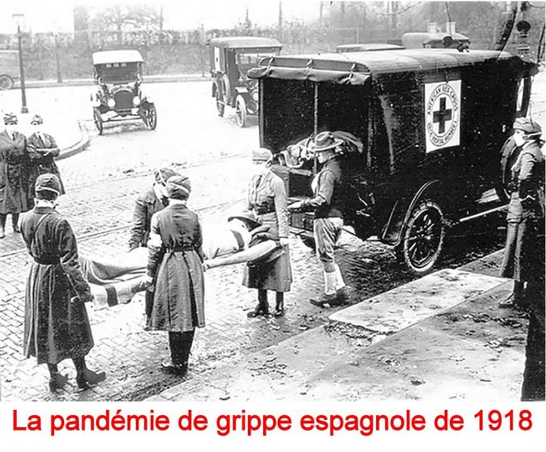 مرضى فيروس الإنفلونزا الإسبانية الذي اجتاح العالم عام 1918