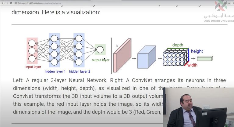 جانب من محاضرة عن بعد لطلبة الهندسة بجامعة أبوظبي