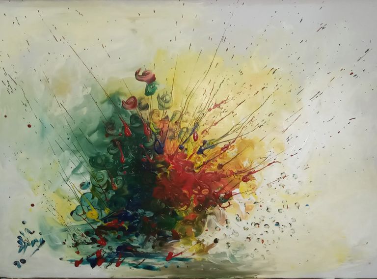 جانب من الأعمال الفنية للفلسطيني خالد نصار