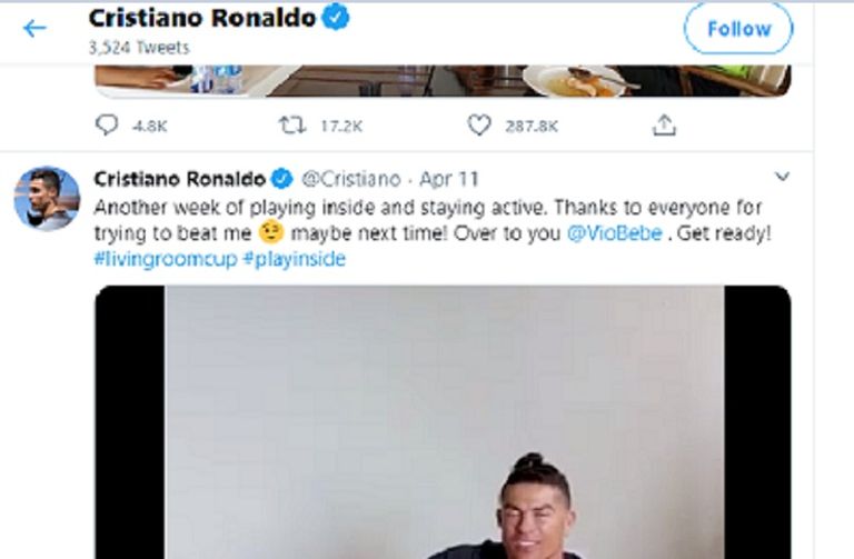 رونالدو في العزل الصحي