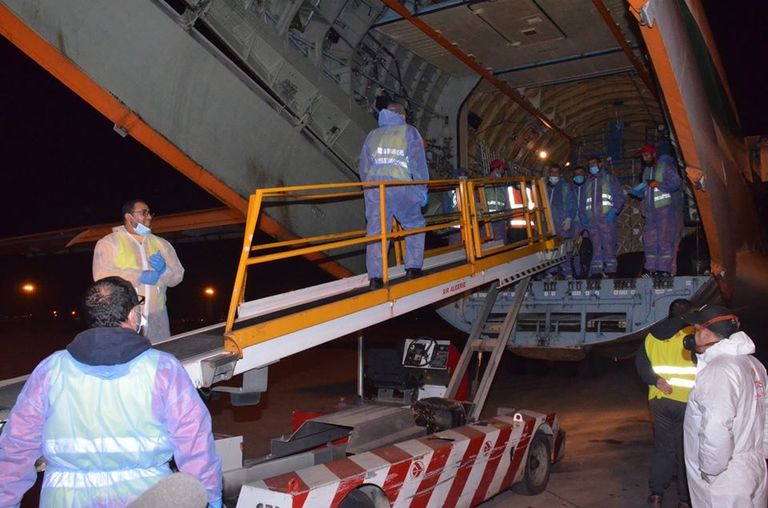 الشحنة الثالثة للمعدات الطبية التي وصلت من الصين إلى الجزائر