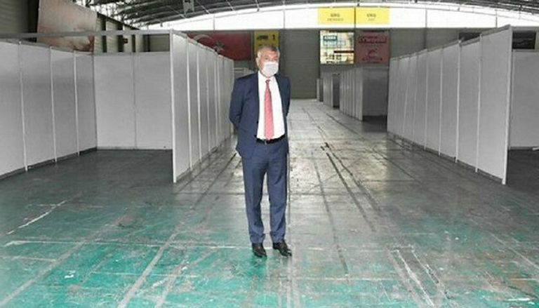 جانب من المستشفى الميداني الذي أغلقته السلطات التركية