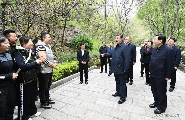 الرئيس الصيني يتفقد مقاطعة شنشي شمال غربي البلاد