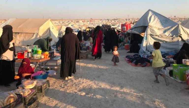 مخيم الهول بريف محافظة الحسكة السورية