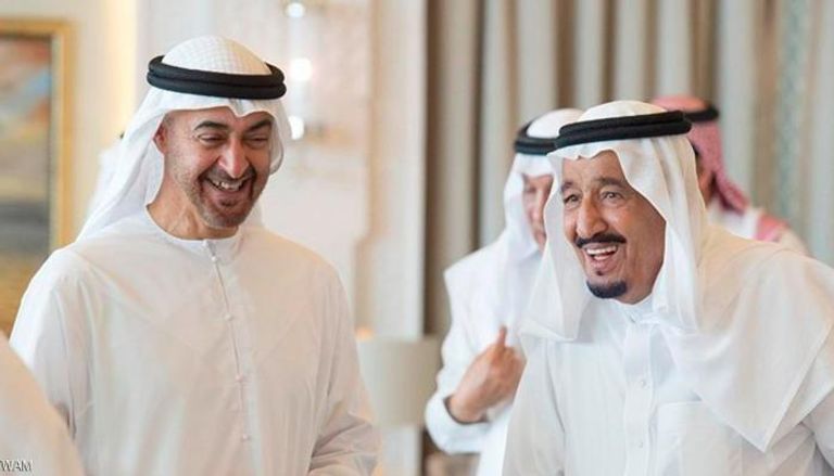 الملك سلمان بن عبدالعزيز آل سعود والشيخ محمد بن زايد آل نهيان- أرشيفية