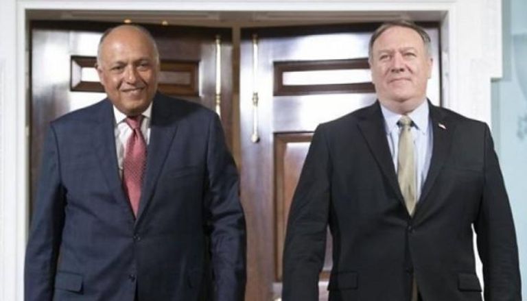 وزير الخارجية المصري ونظيره الأمريكي في لقاء سابق