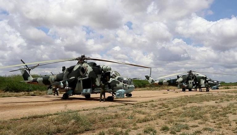 المروحيات الإثيوبية المشاركة في الغارة 