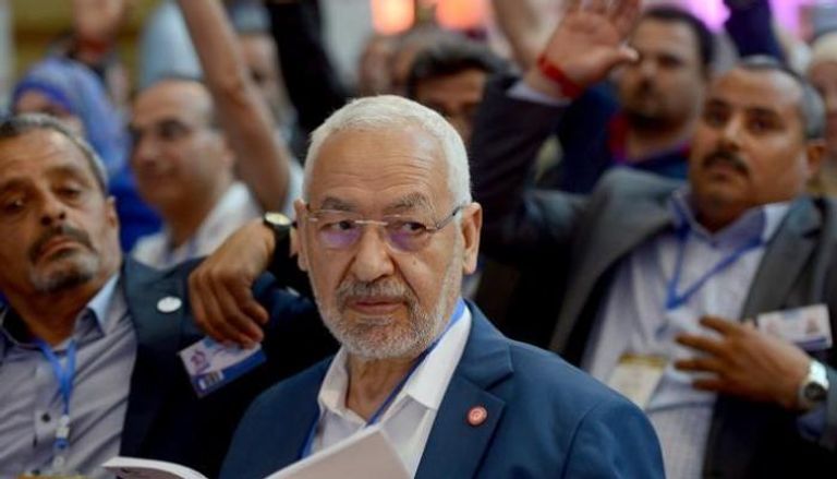 راشد الغنوشي رئيس حركة النهضة الإخوانية في تونس - أرشيفية