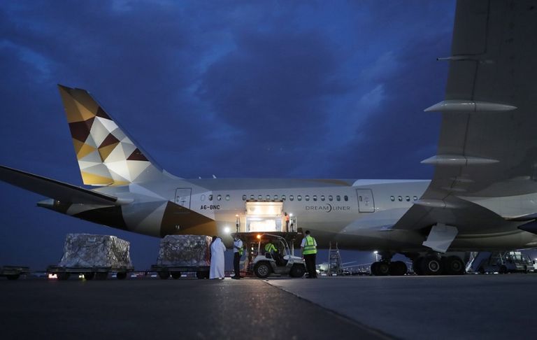 طائرة إماراتية تحمل إمدادات طبية